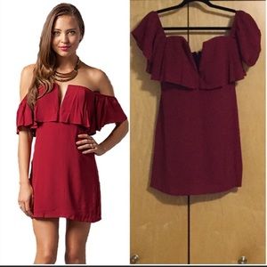 Lovers and Friends Primrose Dress in Wine